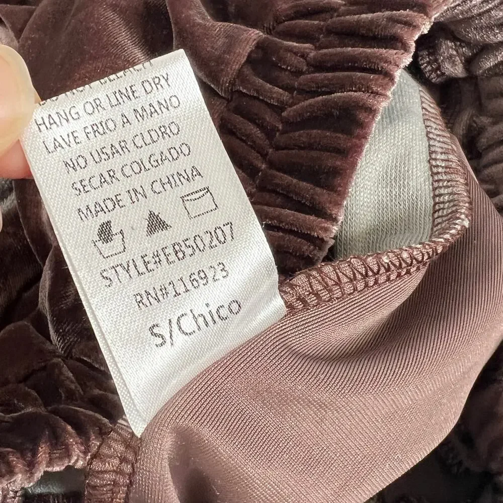 Easel Velour Jogger Pants Size Small Plum Elastic Waist Cozy Lounge Athleisure